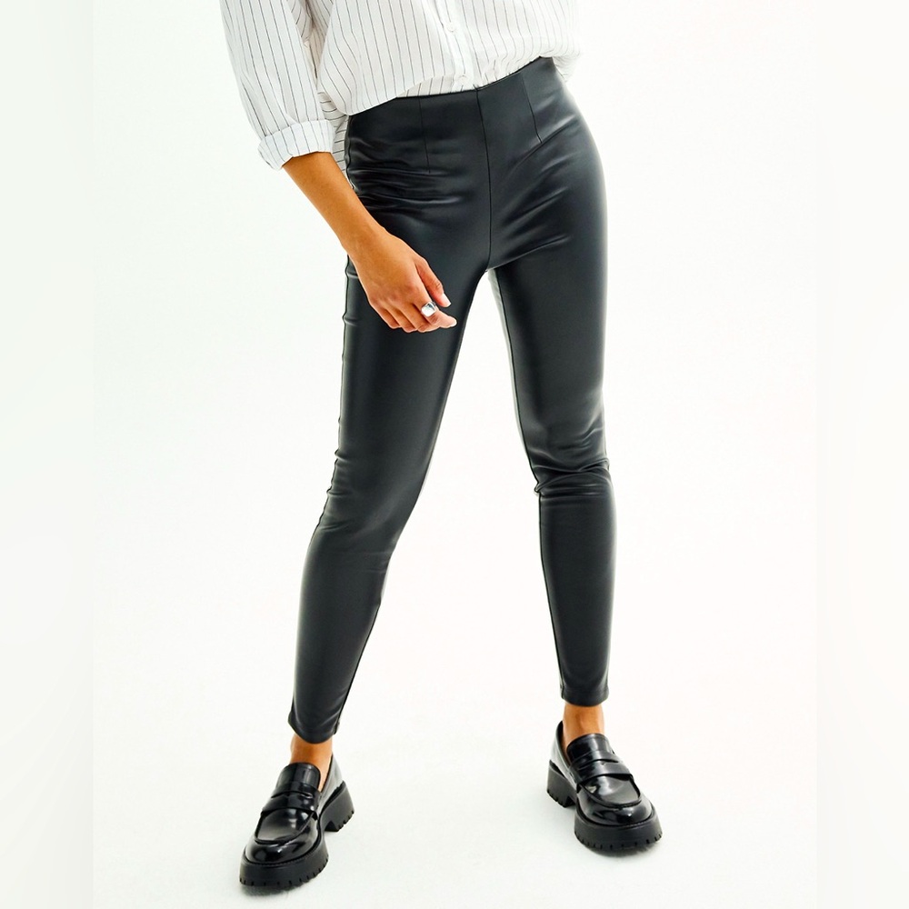 SO Faux Leather Leggings Black